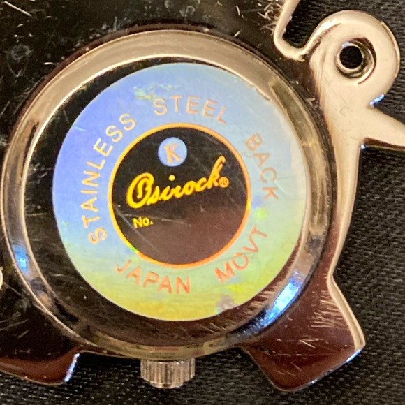 Pig Watch keychain! By Osinock Silver pig watch with chain & clasp - Picture 3 of 4